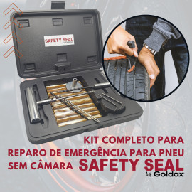 KIT COMPLETO P/ CONSERTO DE PNEU S/ CÂMARA SAFETY SEAL