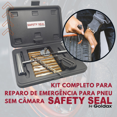 KIT COMPLETO PARA CONSERTO DE PNEU SEM CÂMARA GOLDAX