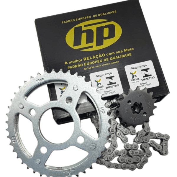 KIT RELAÇÃO HONDA CG 150 TITAN 43T/ 16T/ 428H-118L - HP